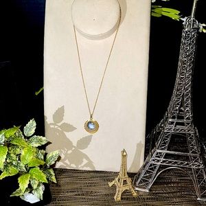 Vintage Gold plated pearl necklace pendant